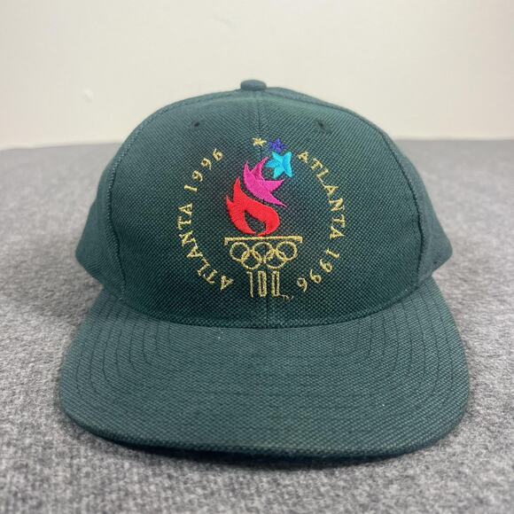 Vintage Atlanta 1996 Olympics Hat Cap Snap Back Mens OSFM Embroidered - Picture 1 of 11